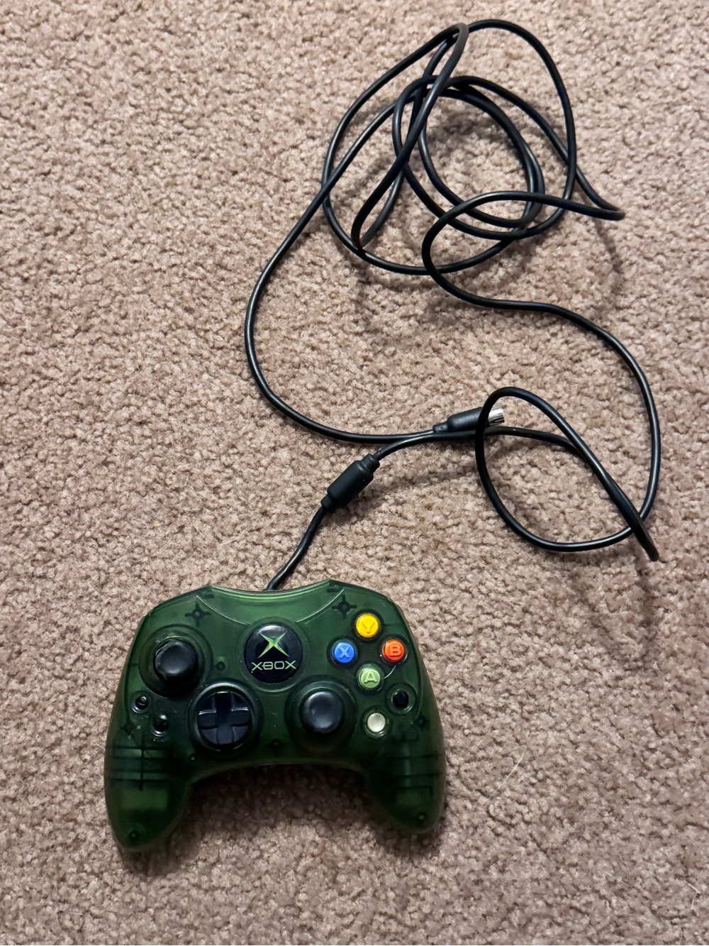 Original xbox controller in halo Green